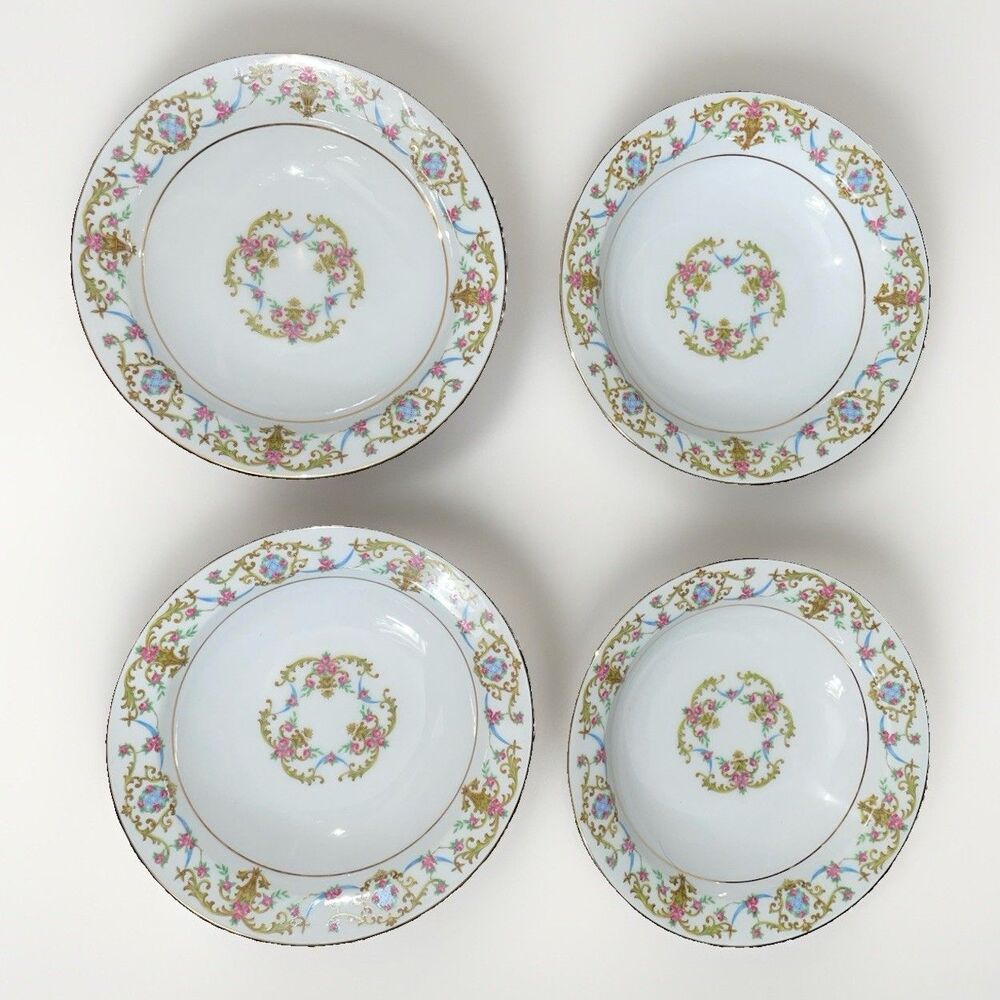 Vintage Sango Rococo Occupied Japan Bread & Butter Plates Set of 4